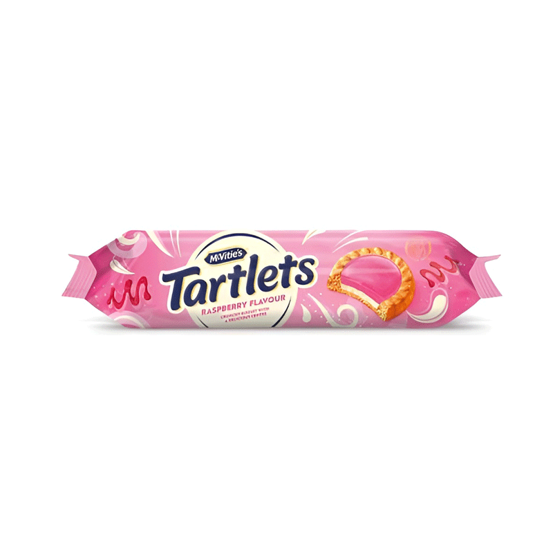 MCVITIE`S TARTLETS RASPBERRY CHEESECAKE BISCUIT 100GM